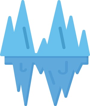 Iceberg Flat Icon vector