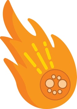 Meteor Flat Icon vector