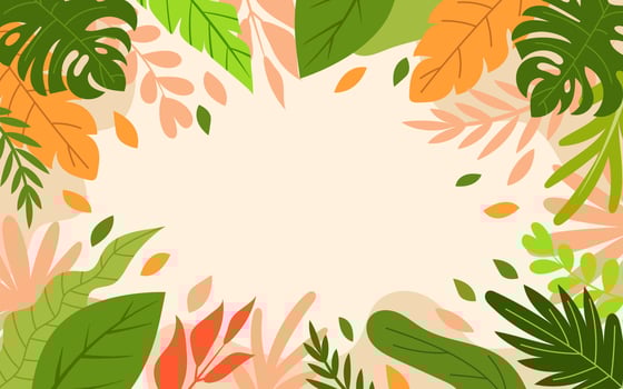 Hand Drawn Nature Floral Summer Background vector