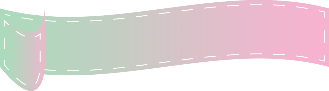 Pastel ribbon banner design png