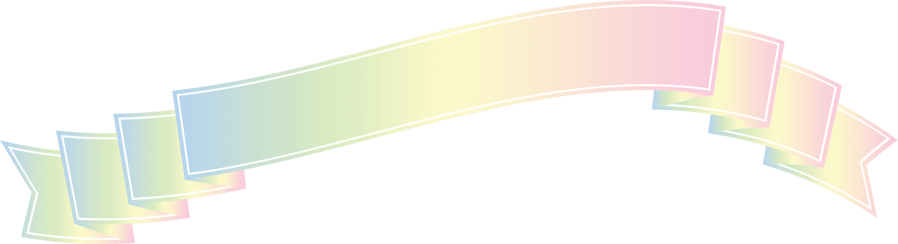 Pastel ribbon banner design png
