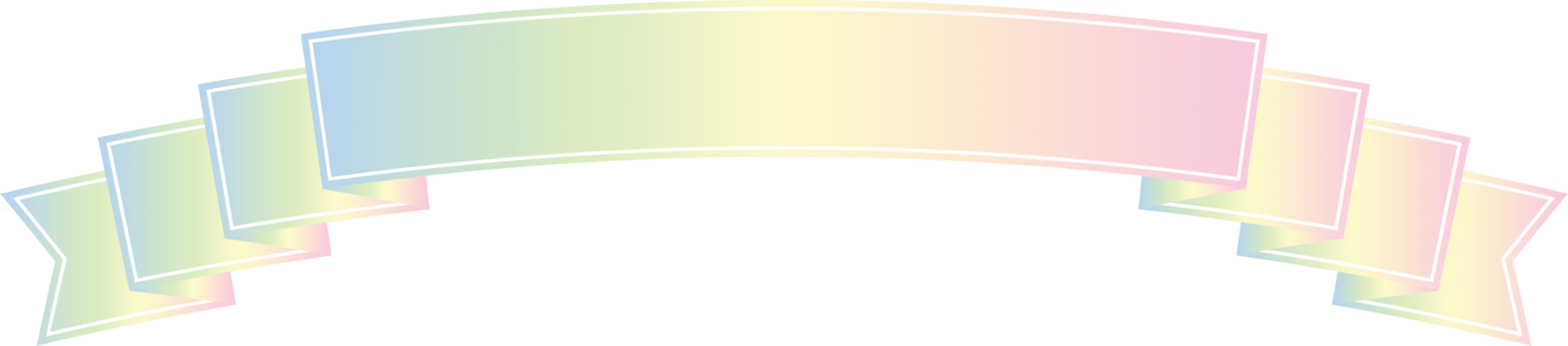 Pastel ribbon banner design png