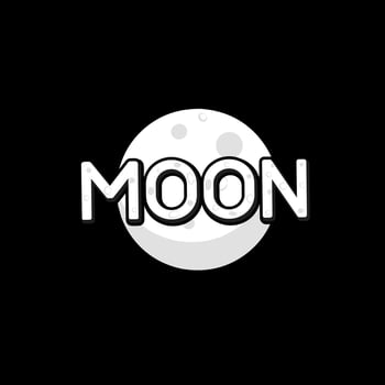 Illustration vector graphic of wordmark moon template logo
