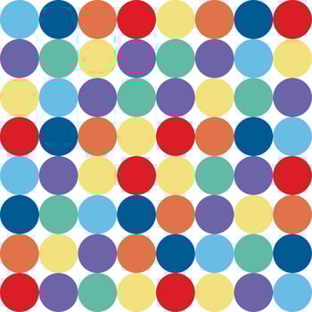 Colorful circle shapes, purple, light blue, dark blue, green, yellow, purple, red or rainbow colors. vector