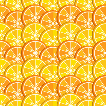 Background with slices of citrus, lemon and orange. Fruits bright composition. Good for branding, decoration of food package, cover design, decorative print, background. vector
