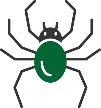 Spider Glyph Two Color vector