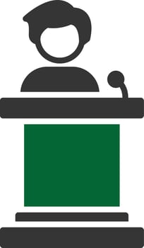 Speech Glyph Two Color vector