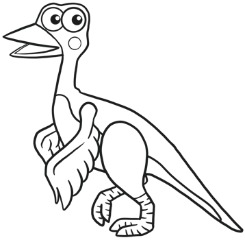 cute cartoon dinosaur for coloring png