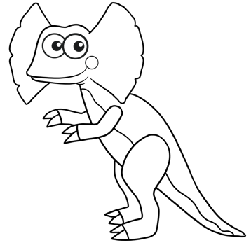 cute cartoon dinosaur for coloring png