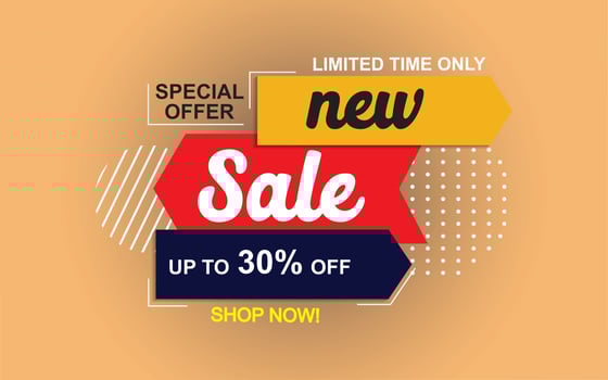 Sale banner template design  Super Sale end of season special offer banner. vector