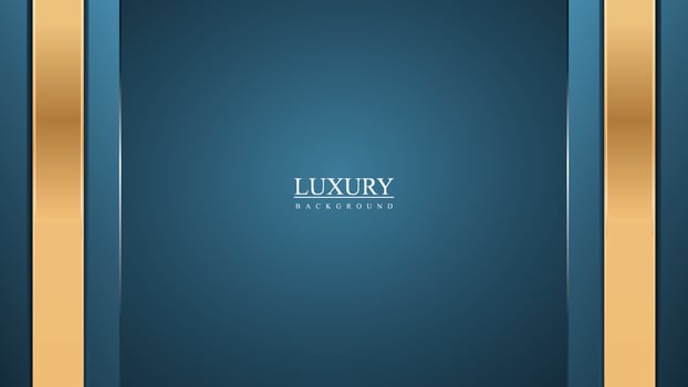 Luxury dark blue gold background vector