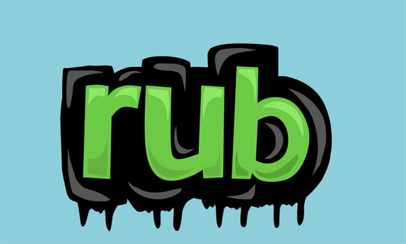 RUB background writing vector design