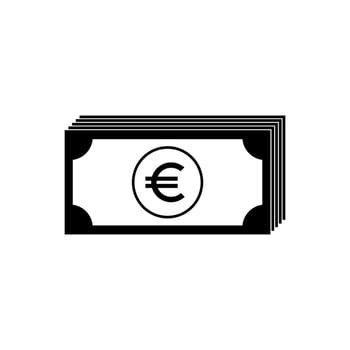 Euro Icon Symbol for Pictogram or Graphic Design Element. Vector Illustration