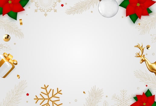 Merry Christmas and Happy New Year Greeting Card vector
