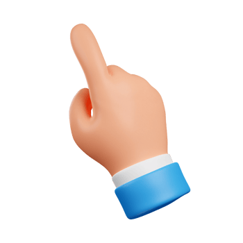 hand with thumb up. thumb up sing. hand pointing a finger. 3d render png