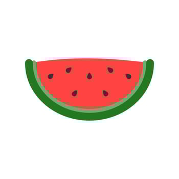 watermelon vector in simple style on isolated background