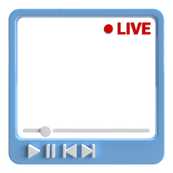 3d Video Frame live streaming PNG