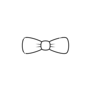 Outline bow tie vector icon on white background