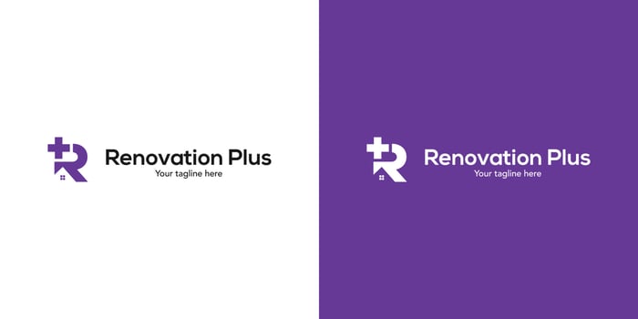 Modern and professional home renovation logo design vector