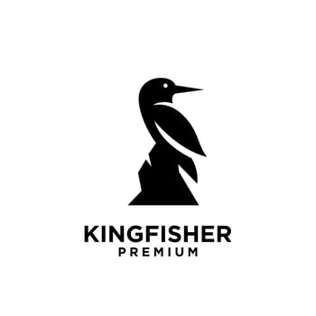 kingfisher line logo vector design