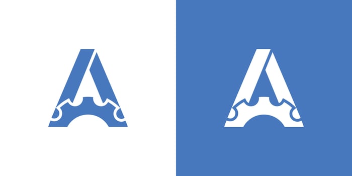 Unique and modern initial letter A mechanical logo design vector