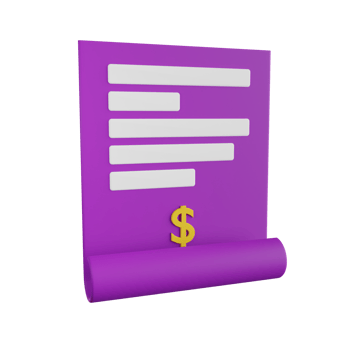 Invoice 3D Illustration png