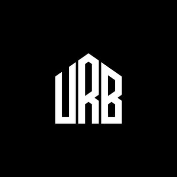 URB letter design.URB letter logo design on BLACK background. URB creative initials letter logo concept. URB letter design.URB letter logo design on BLACK background. U vector