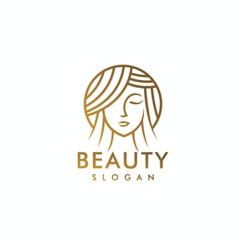 Beauty woman fashion logo vector