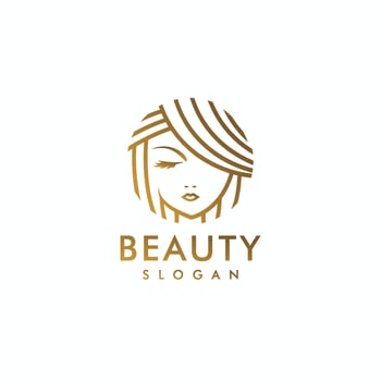 Beauty woman fashion logo vector