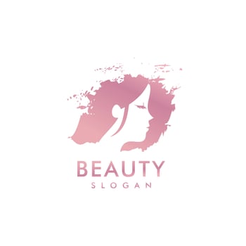 Beauty woman fashion logo vector