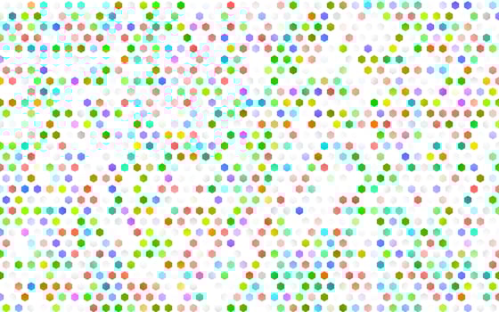 Light Multicolor, Rainbow vector background with hexagons.