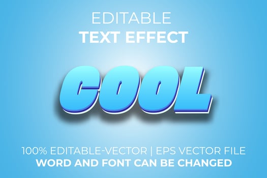 Cool text effect, easy to edit vector