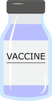Medical vaccine bottle vector