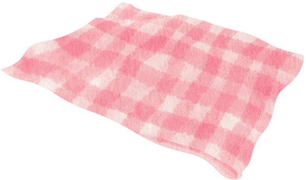 Checkered pattern Beach towel picnic blanket in watercolor png
