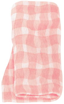 Checkered pattern Beach towel picnic blanket in watercolor png