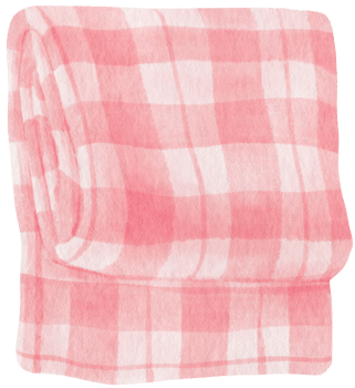 Checkered pattern Beach towel picnic blanket in watercolor png