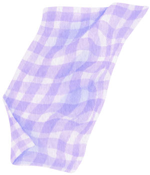 purple Checkered Beach towel picnic blanket in watercolor png