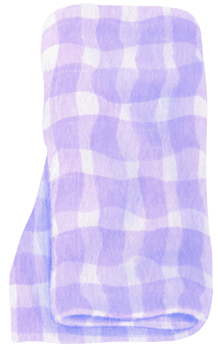 purple Checkered Beach towel picnic blanket in watercolor png
