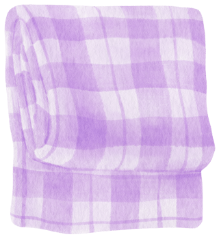 purple Checkered Beach towel picnic blanket in watercolor png
