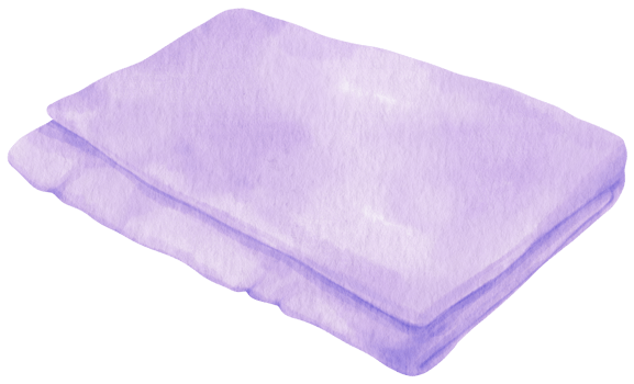 purple beach towel and picnic blanket  watercolor style png