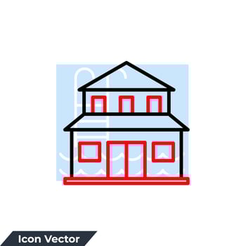 Real Estate Property icon logo vector illustration. villa symbol template for graphic and web design collection