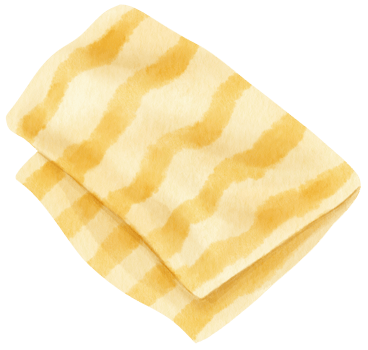 Yellow Stripes Beach towel picnic blanket watercolor style png