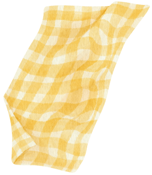 yellow Checkered Beach towel picnic blanket in watercolor png