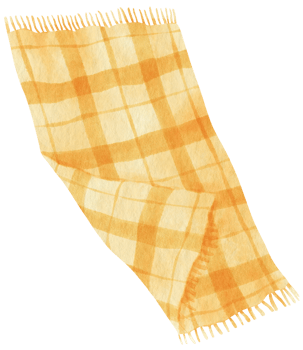 yellow Checkered Beach towel picnic blanket in watercolor png