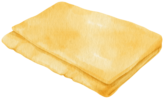 yellow beach towel picnic blanket watercolor illustration png