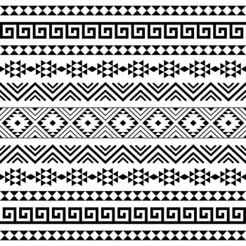 Seamless ethnic and aztec tribal pattern. Background for fabric, wallpaper, card template, wrapping paper, carpet, textile, cover. ethnic style pattern vector