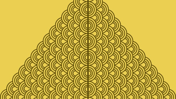 Triangle Decorative Ornament Double Sided with yellow color beautifull wallpaper vector