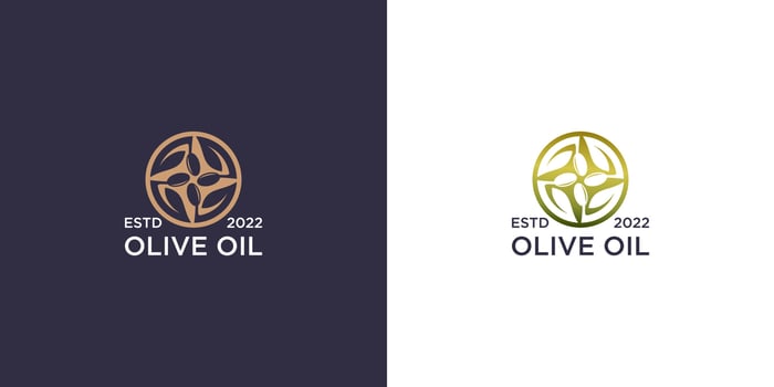 Vintage olive oil logo with concept letter o circle design vector