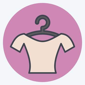 Icon Blouse. suitable for education symbol. color mate style. simple design editable. design template vector. simple illustration vector