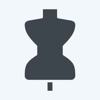 Icon Tailor Dummy. suitable for education symbol. glyph style. simple design editable. design template vector. simple illustration vector